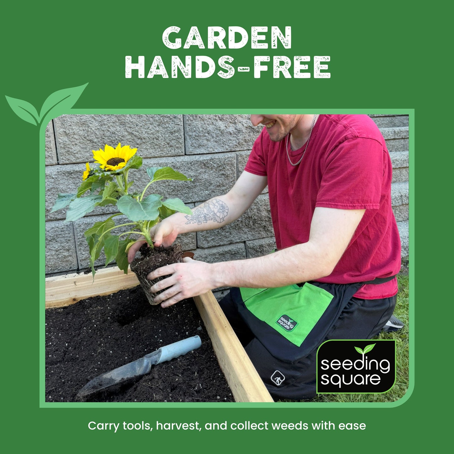 The Garden Harvest Apron - Hands-Free Gardening Apron for Fruits, Vegetables, Tools – Adjustable, Durable, Washable