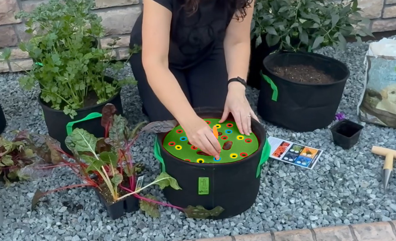 Seeding Circle - Color-Coded Seed Spacing Template for Planting Vegetable Gardens